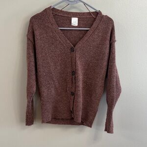 Warm Brown Button-Up Cardigan
